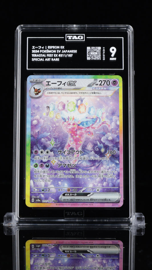 TAG 9 エーフィ ESPEON EX 2024 POKÉMON SCARLET & VIOLET JAPANESE #211/187