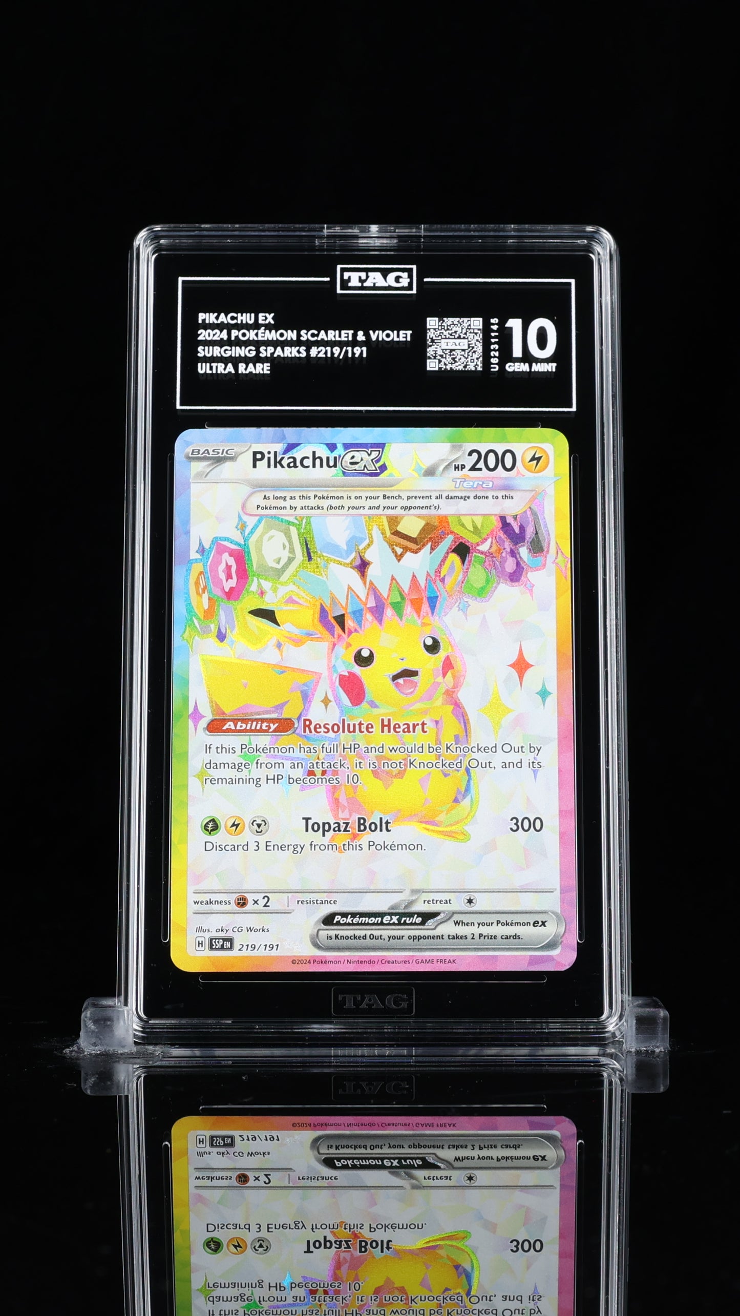 TAG 10 PIKACHU EX 2024 POKÉMON SCARLET & VIOLET #219/191