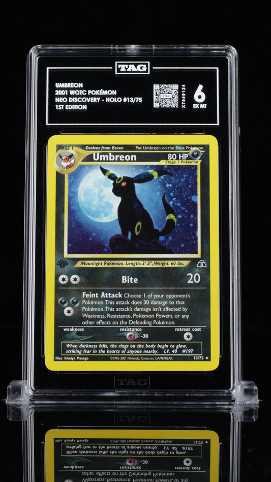 TAG 6 Umbreon 13/75 1st edition Neo Discovery POP1/5 TAG RANK 1st/5